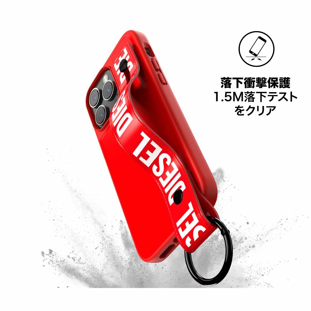 DIESEL iPhone X/Xs ケース ハンドストラップ スマホケース グ