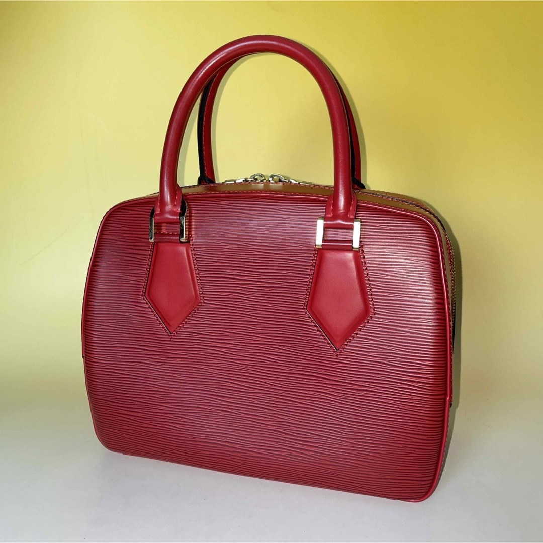 LOUIS VUITTON - Louis Vuitton 美品 赤 エピ サブロン ハンドバッグ