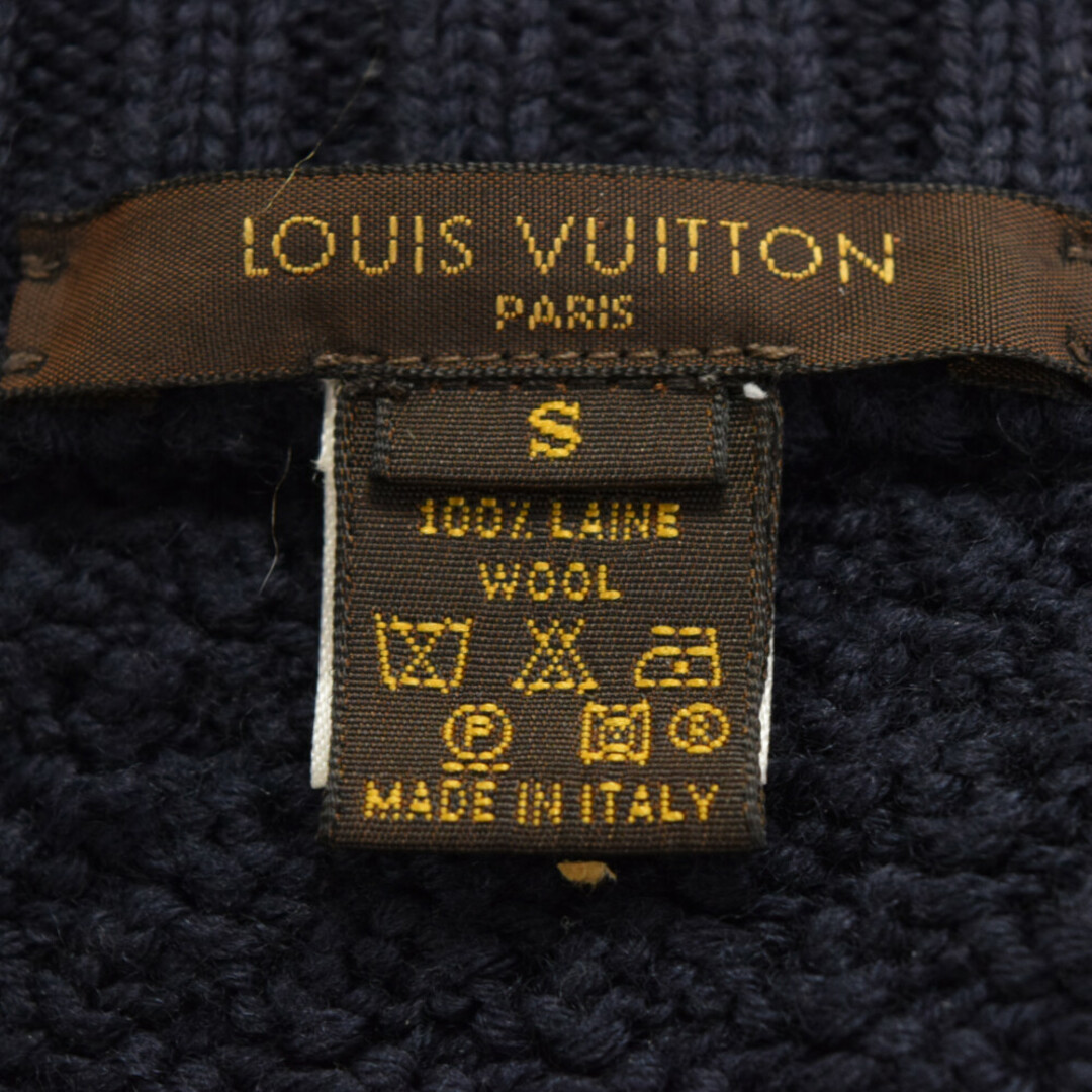 LOUIS VUITTON ルイヴィトン ダミエスティッチクルーネック ニット 長袖セーターネイビー