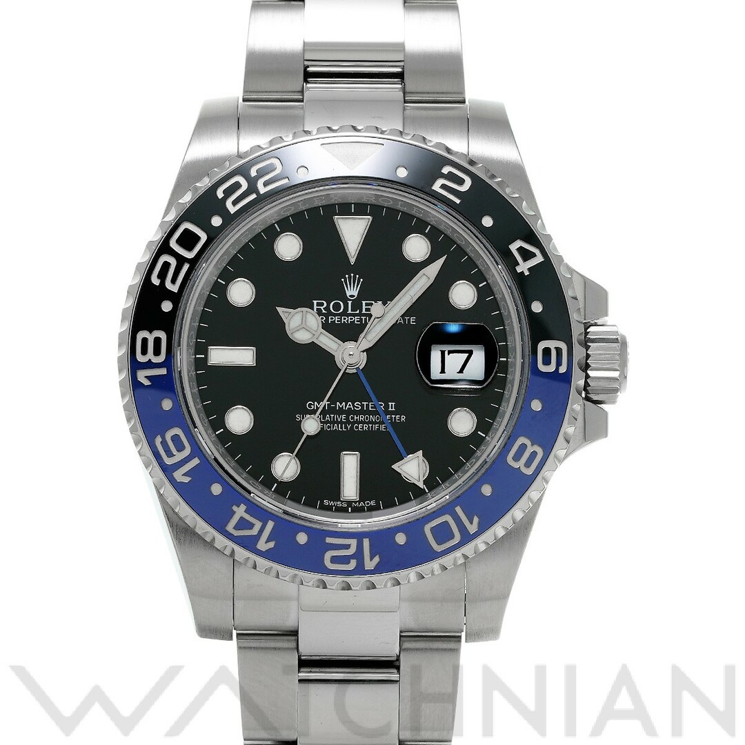 正規店中古 ロレックス ROLEX 116710BLNR ランダムシリアル ブラック メンズ 腕時計