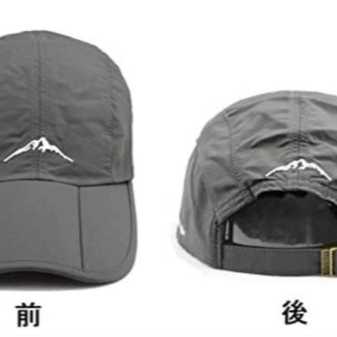 【色: ブラック】D&W 折り畳み 帽子 キャップ アウトドア 登山 釣り スポ メンズのファッション小物(その他)の商品写真