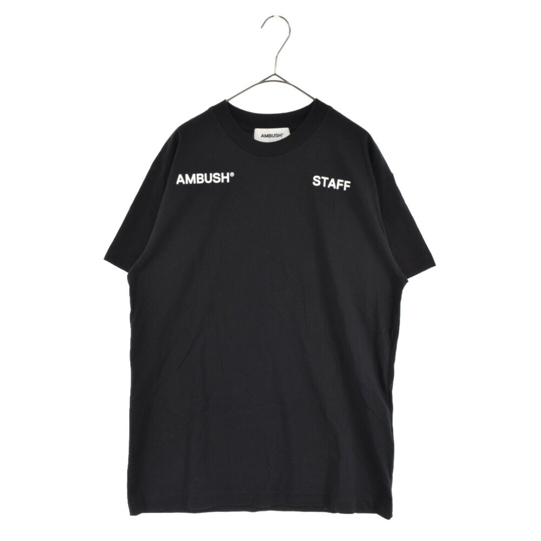 AMBUSH アンブッシュ STAFF ロゴプリント コットン半袖Tシャツ カットソー ブラック BMAA013T22JER00148センチ袖丈