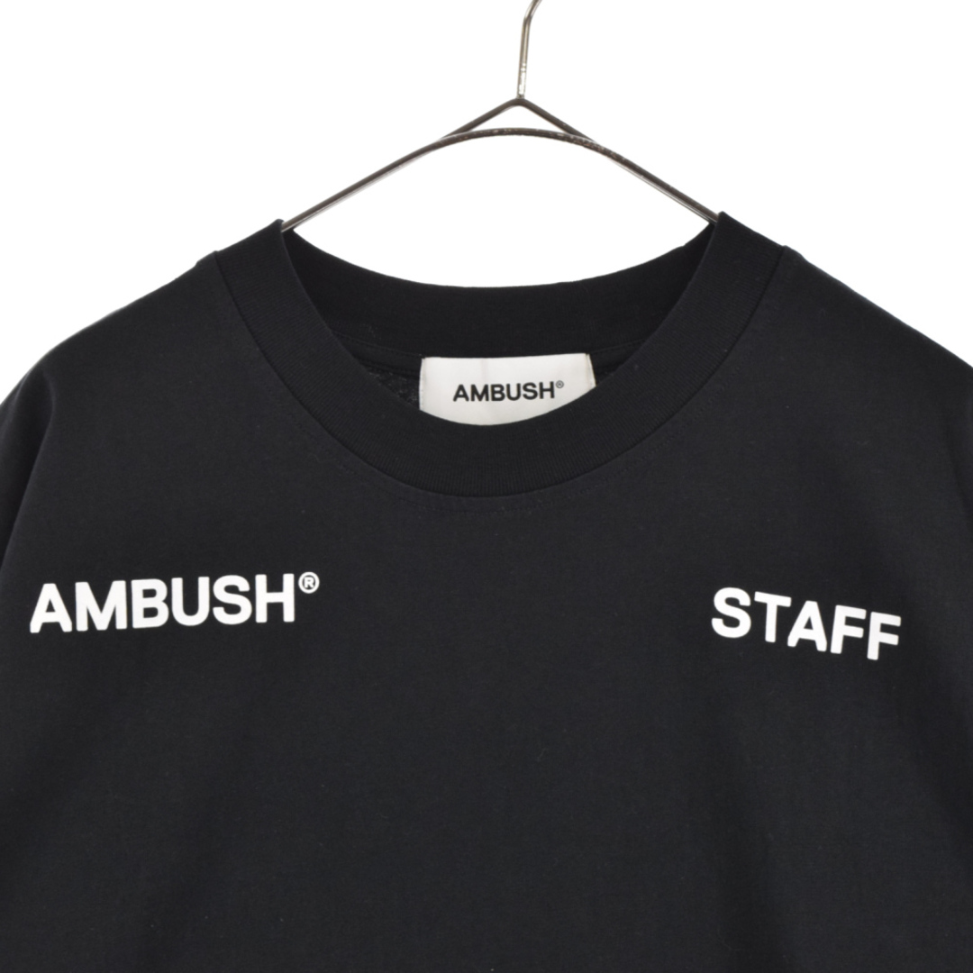 AMBUSH(アンブッシュ)のAMBUSH アンブッシュ STAFF ロゴプリント コットン半袖Tシャツ カットソー ブラック BMAA013T22JER001 メンズのトップス(Tシャツ/カットソー(半袖/袖なし))の商品写真