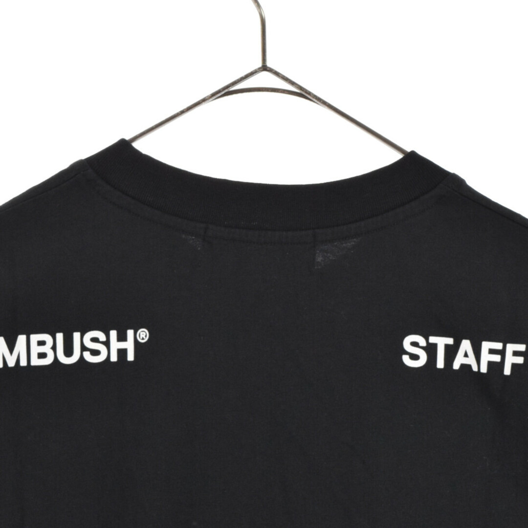 AMBUSH アンブッシュ STAFF ロゴプリント コットン半袖Tシャツ カットソー ブラック BMAA013T22JER001