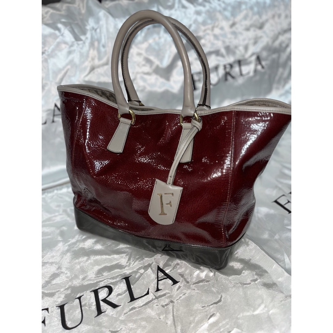 極美品 FURLA フルラ レザー ハンドバッグ トートバッグ レディース