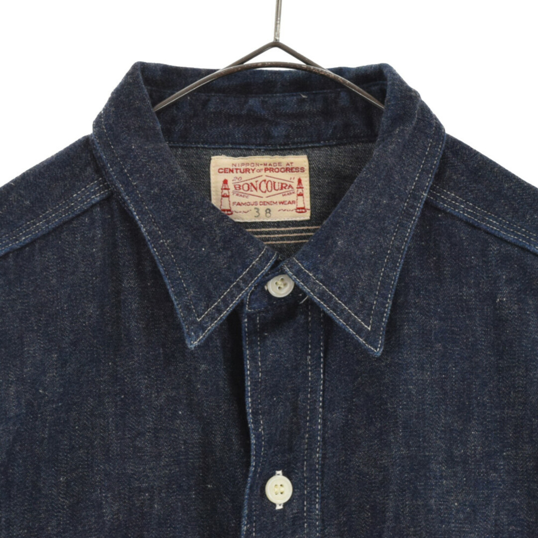 BONCOURA(ボンクラ)のBONCOURA ボンクラ Work Shirt Denim ワークデニム長袖シャツ インディゴ メンズのトップス(シャツ)の商品写真