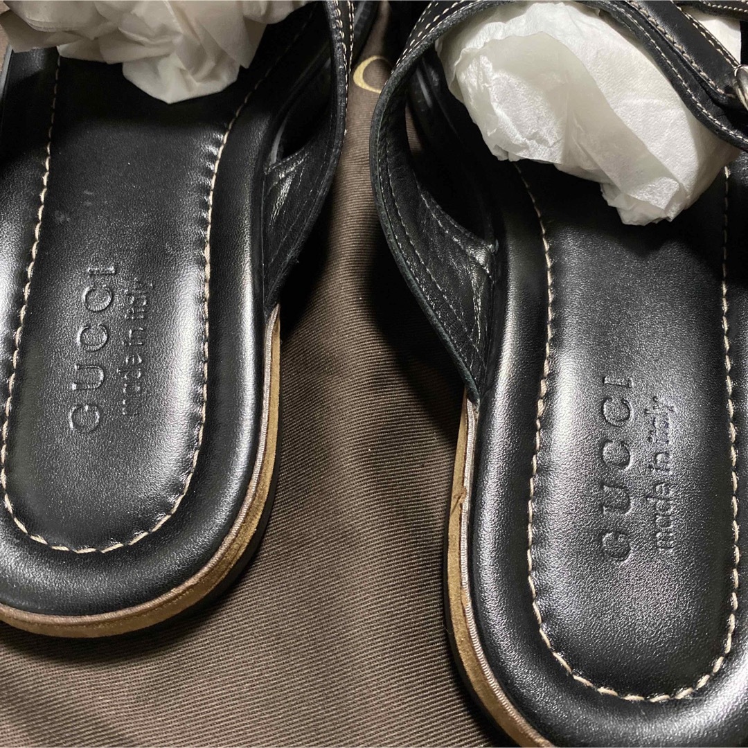 Gucci(グッチ)のGUCCI サンダル　レザー黒 メンズの靴/シューズ(サンダル)の商品写真