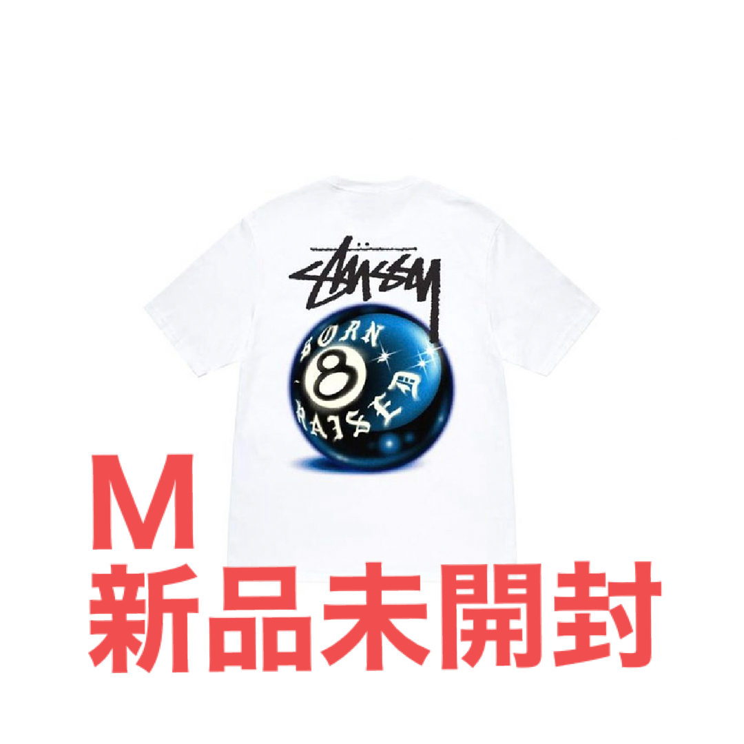 Stussy Born x Raised 8 Ball Tee white M