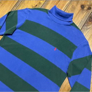 ポロラルフローレン(POLO RALPH LAUREN)の80sVTG POLO RALPH LAUREN 太ボーダータートル アメリカ製(Tシャツ/カットソー(半袖/袖なし))