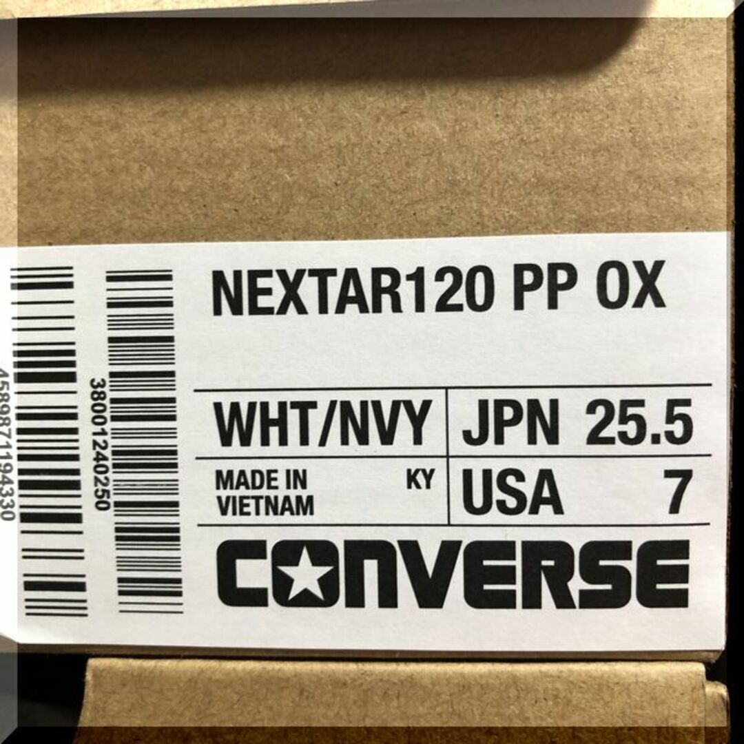 CONVERSE(コンバース)の25.5cm CONVERSE NEXTAR120 PP OX WH/NAVY レディースの靴/シューズ(スニーカー)の商品写真