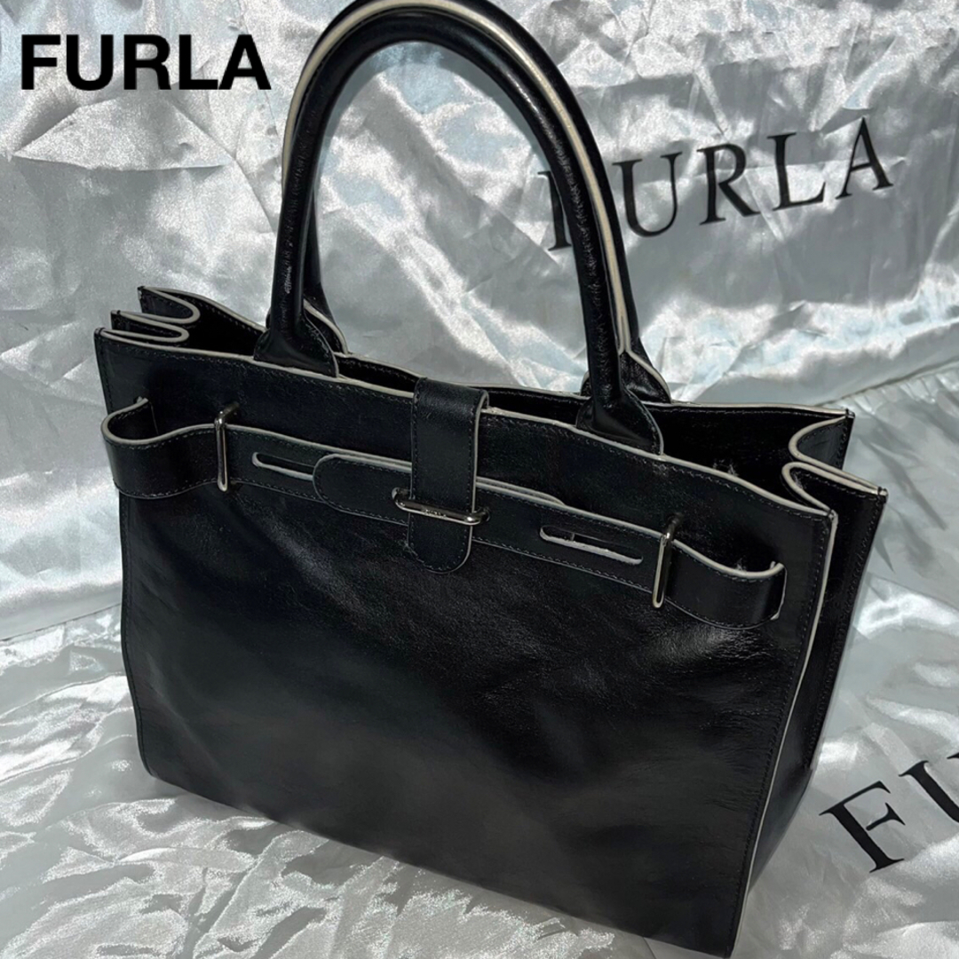 Furla - 美品 フルラ FURLA トートバッグ ビジネスバッグ ブラックの