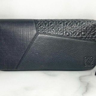 LOEWE - LOEWE ロエベ 長財布 ラウンドファスナー レザー 黒 TN180の