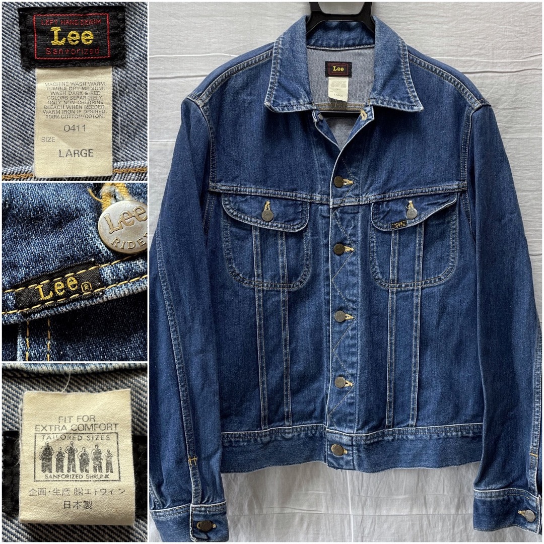 Lee(リー)の90's 日本製 Lee RIDERS 101J LARGE 赤タグ 復刻 リー メンズのジャケット/アウター(Gジャン/デニムジャケット)の商品写真