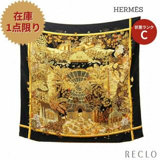 エルメス(Hermes)のカレ90 「JARDINS D’HIVER」 スカーフ シルク ブラック マルチカラー(バンダナ/スカーフ)