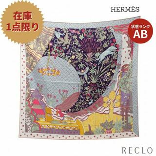 エルメス(Hermes)のカレ90 「LE PREMIER CHANT」 スカーフ シルク パープル ブルーグレー マルチカラー(バンダナ/スカーフ)