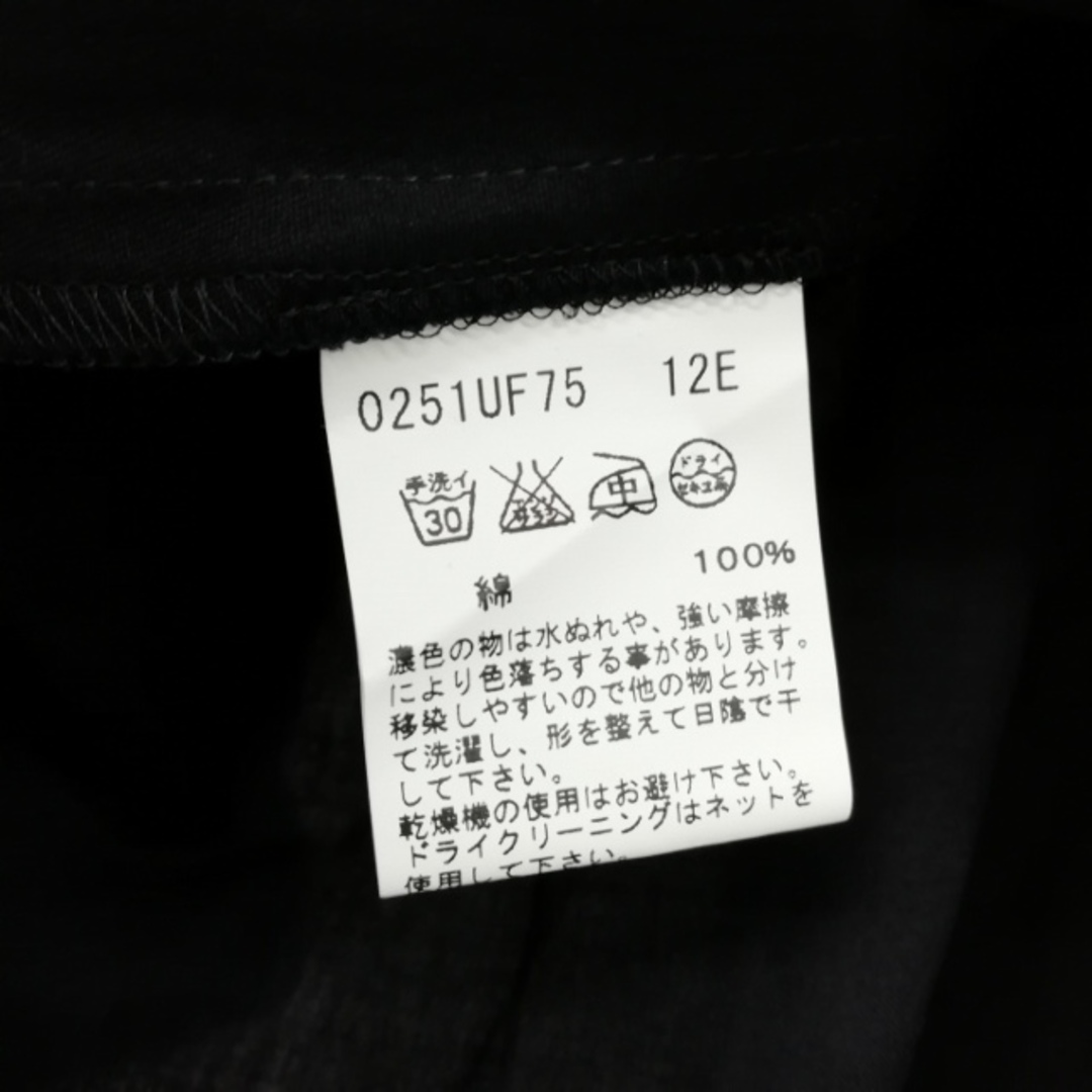 agnes b.(アニエスベー)の膝丈 フレアー スカート コットン 42 大きいサイズ ブラック IBO42 レディースのスカート(ひざ丈スカート)の商品写真