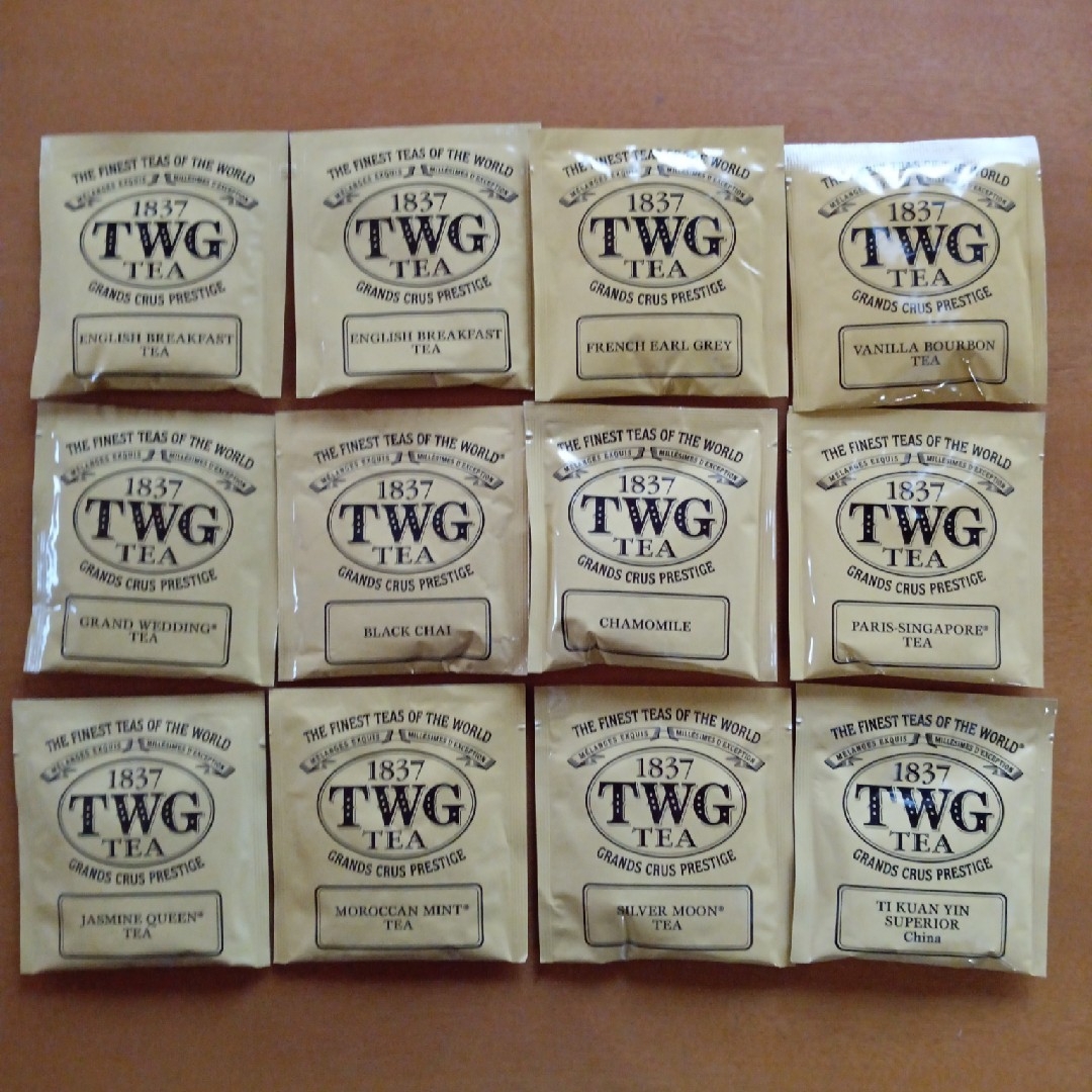 TWG コットンティーバッグ 11種類 飲み比べ12個セット 世界最高級茶葉 食品/飲料/酒の飲料(茶)の商品写真