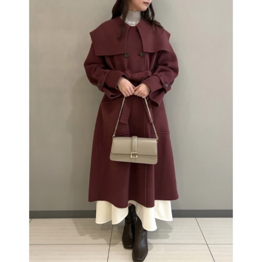 新品未使用タグ付き♡SNIDEL♡ビッグカラー リバーコート GRY 1