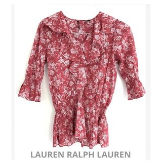 ポロラルフローレン(POLO RALPH LAUREN)のローレン　ラルフローレン　花柄　シャツ　小さめサイズ　米国購入　新品(シャツ/ブラウス(半袖/袖なし))