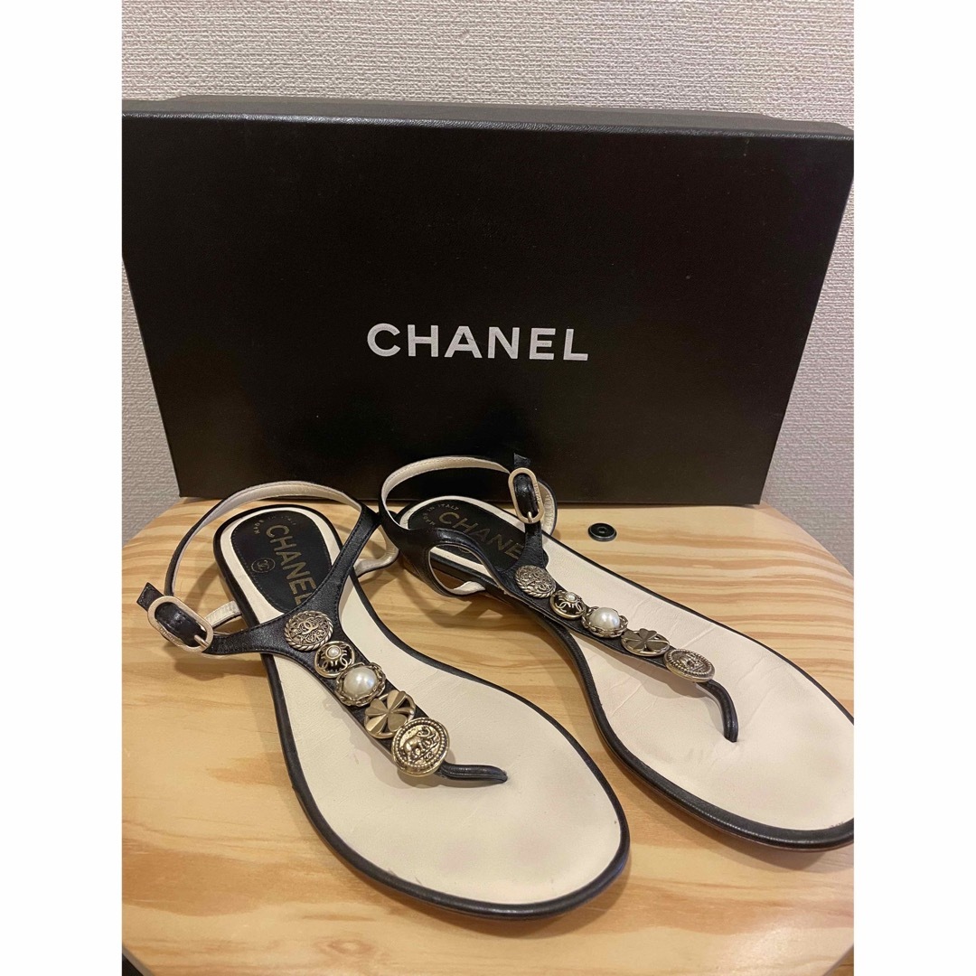 CHANEL - CHANEL シャネル サンダル トング 35.5サイズの通販 by ...