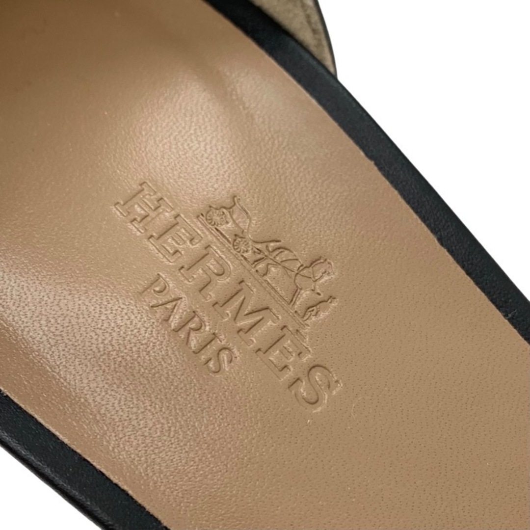 HERMES - エルメス HERMES レジェンド サンダル レザー ブラック HERMES - エルメス HERMES レジェンド サンダル レザー ブラック