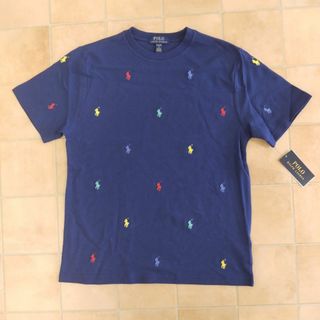 ポロラルフローレン(POLO RALPH LAUREN)の新品 未使用　 ラルフローレン　ポニー　総柄　半袖Tシャツ　BOYSＬ ネイビー(Tシャツ/カットソー(半袖/袖なし))