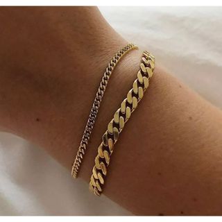 エテ(ete)の【Design gold chain bracelet】#845 18k(ブレスレット/バングル)