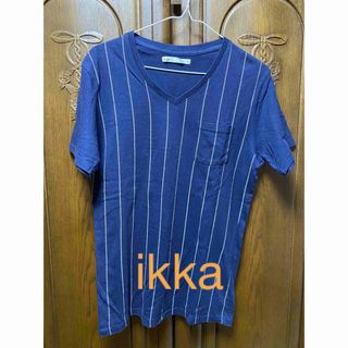 イッカ(ikka)のVネック  ストライプＴシャツ(Tシャツ/カットソー(半袖/袖なし))