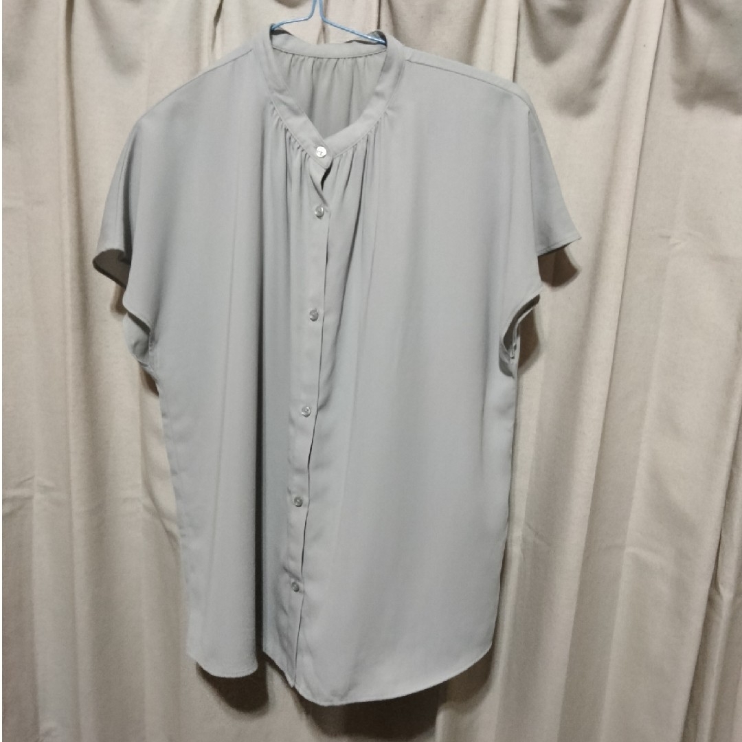 GU(ジーユー)のGU  シャツ ブラウス Lサイズ レディースのトップス(シャツ/ブラウス(半袖/袖なし))の商品写真