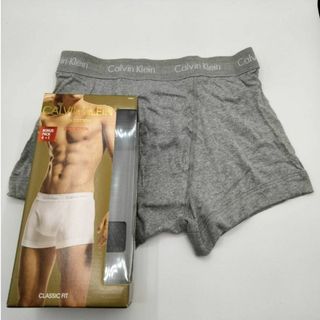 カルバンクライン(Calvin Klein)の【Mサイズ】カルバンクライン ボクサーパンツ グレイ 1枚 100％コットン(ボクサーパンツ)