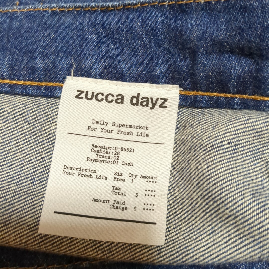 zuccadays インディゴデニムパンツ ワイドパンツ