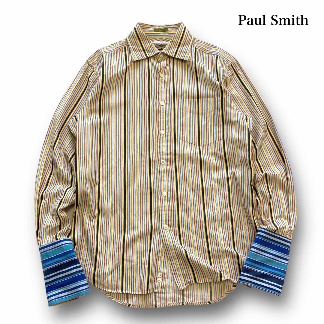 【Paul Smith】ポールスミスロンドン ダブルカフスマルチストライプシャツ