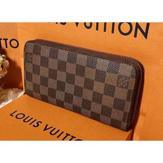 ルイヴィトン(LOUIS VUITTON)の値下げ　美品　ルイヴィトンジッピーウォレット　ダミエ長財布(長財布)