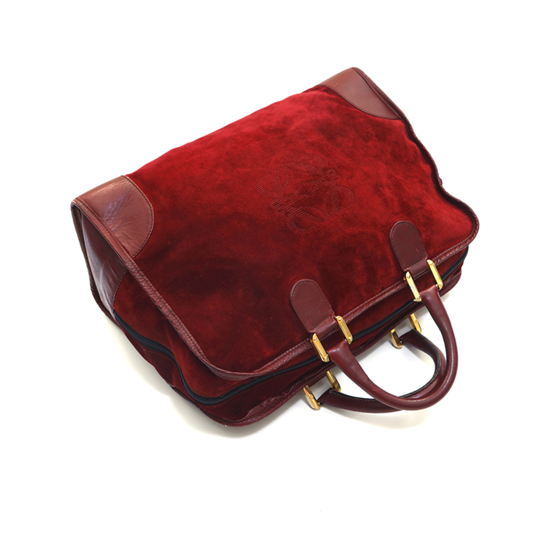 ロエベ LOEWE アマソナ アナグラム スエード×レザー ハンドバッグ