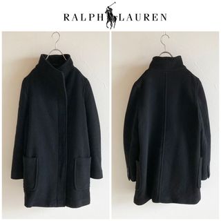 ラルフローレン(Ralph Lauren)のポロ ラルフローレン ウール メルトン スタンドカラー コート XS ブラック(ロングコート)