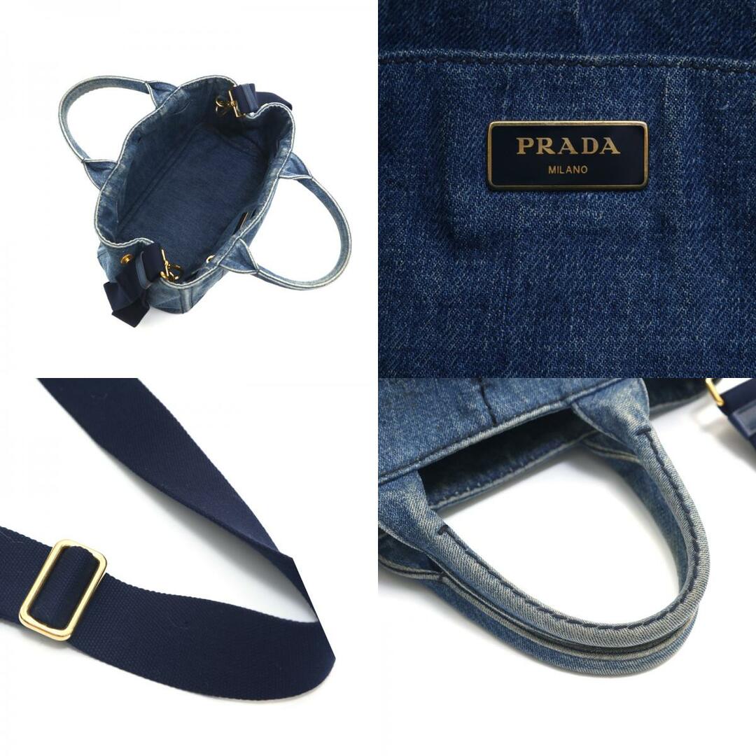 プラダ PRADA カナパ デニム ショルダーバッグ 9