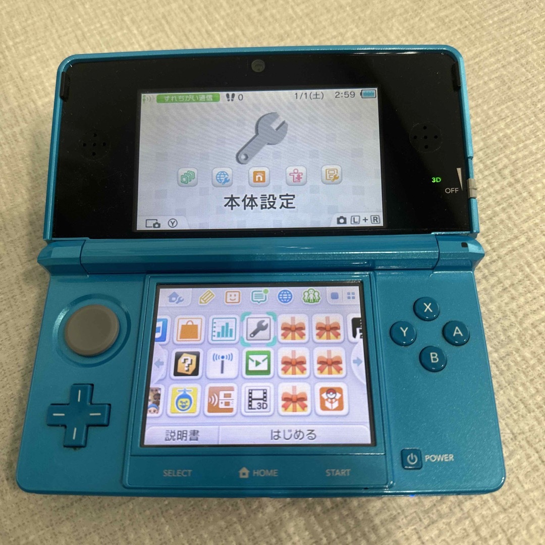任天堂 3DS ブルー 動作確認済み