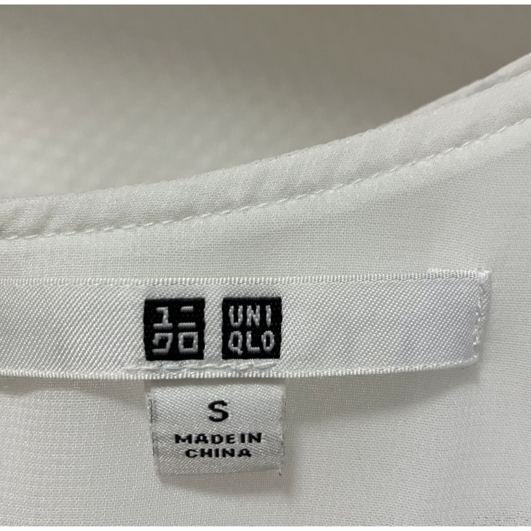 UNIQLO(ユニクロ)のユニクロ　ジョーゼットラッフルスリーブブラウス レディースのトップス(シャツ/ブラウス(半袖/袖なし))の商品写真