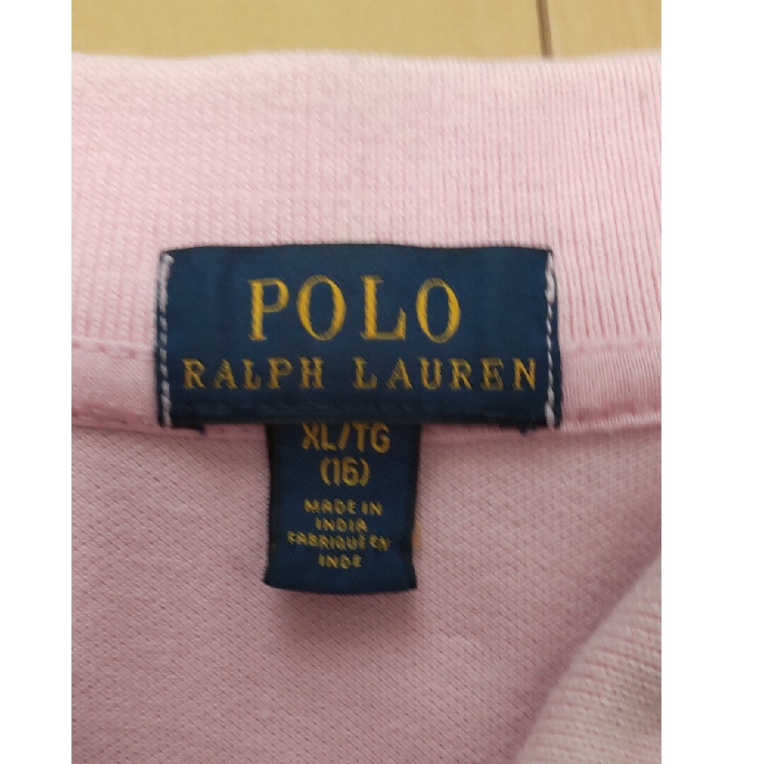 POLO RALPH LAUREN(ポロラルフローレン)のラルフローレン ポロシャツ 150cm ピンク レース キッズ/ベビー/マタニティのキッズ服女の子用(90cm~)(Tシャツ/カットソー)の商品写真