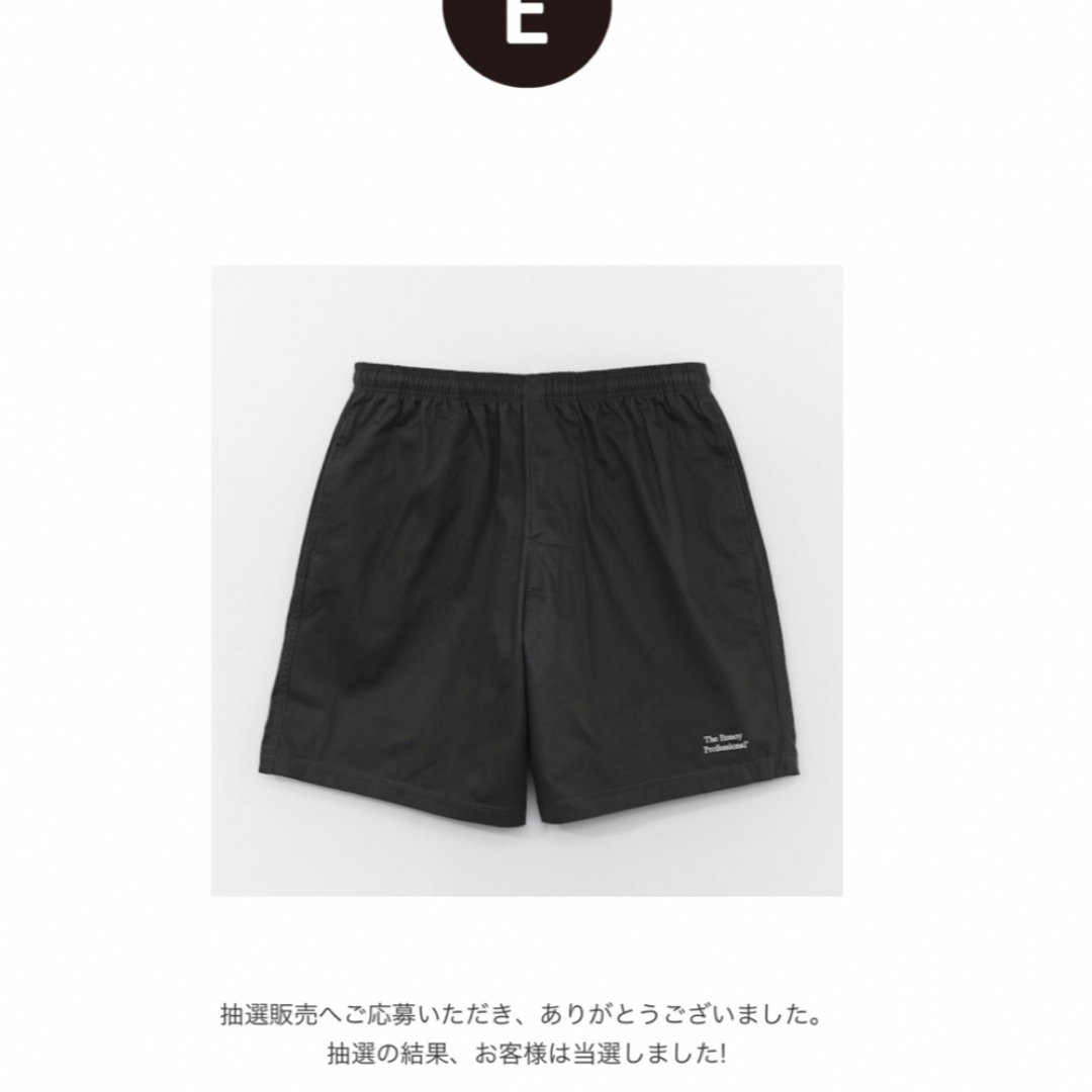 S】ennoy エンノイ NYLON EASY SHORTS (BLACK)-