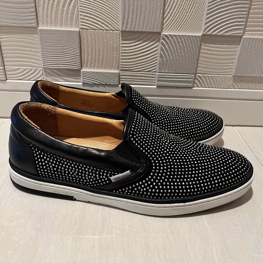 JIMMY CHOO ジミーチュウ スニーカー GROVE NAS スター スタッズ スニーカー スリッポン ブラック系 42