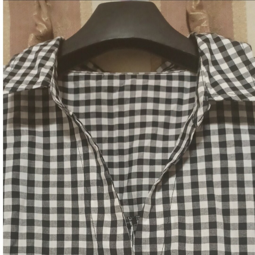ビス　ギンガムチェックスキッパーシャツ レディースのトップス(チュニック)の商品写真