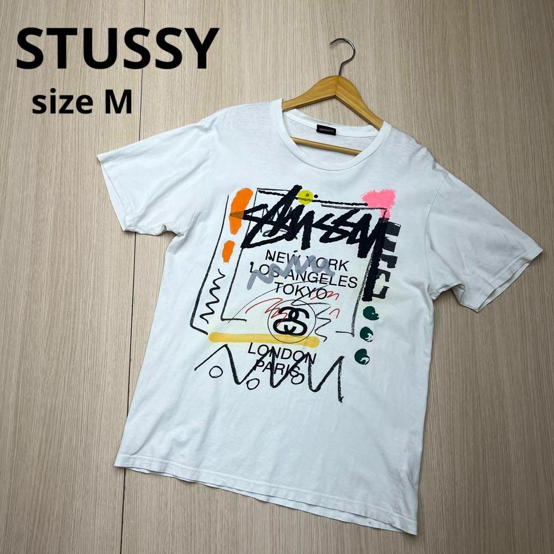 ● STUSSY ステューシー　ワールドツアーT カラフル　Tシャツ | フリマアプリ ラクマ