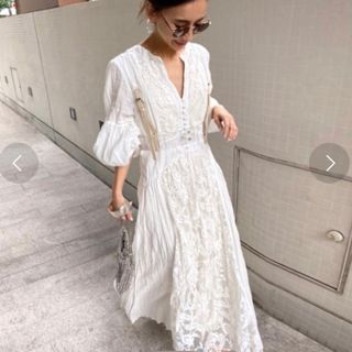 Ameri VINTAGE - AMERI エンブロイダリーチュールドレスの通販 by