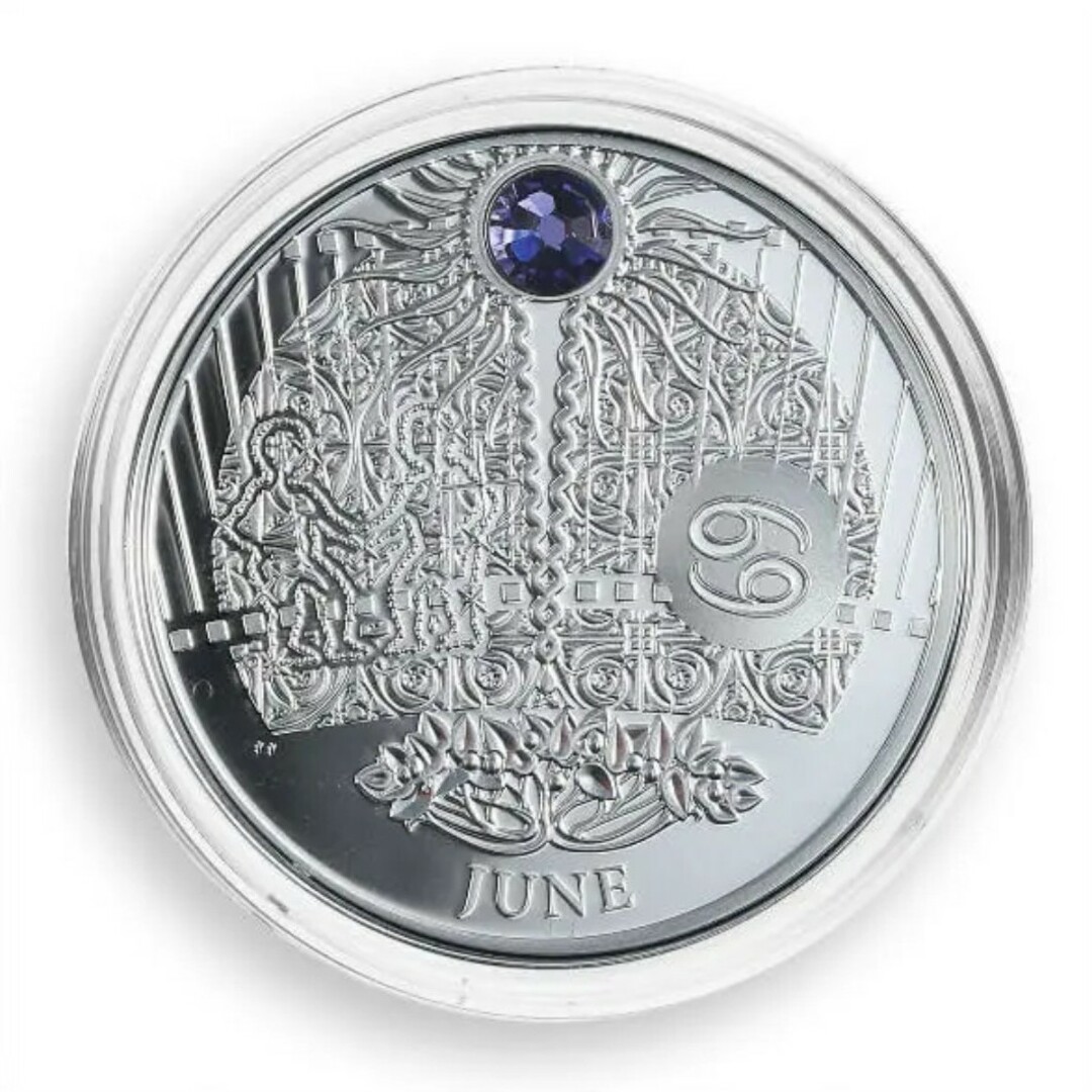 アニバーサリー・クリスタルコイン (7月) シルバープルーフ
