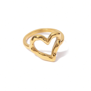 アダムエロぺ(Adam et Rope')の【Design Heart Ring】#076 18k(リング(指輪))