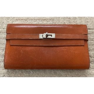 エルメス(Hermes)のエルメス　ケリーウォレット　リザード　長財布(財布)