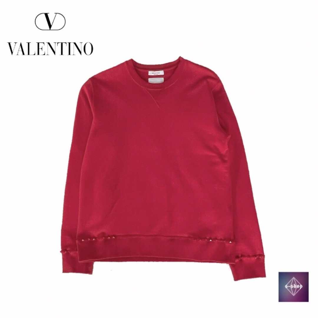 VALENTINO(ヴァレンティノ)の美品 VALENTINO ヴァレンティノ  スウェットシャツ トップス レッド メンズのトップス(スウェット)の商品写真