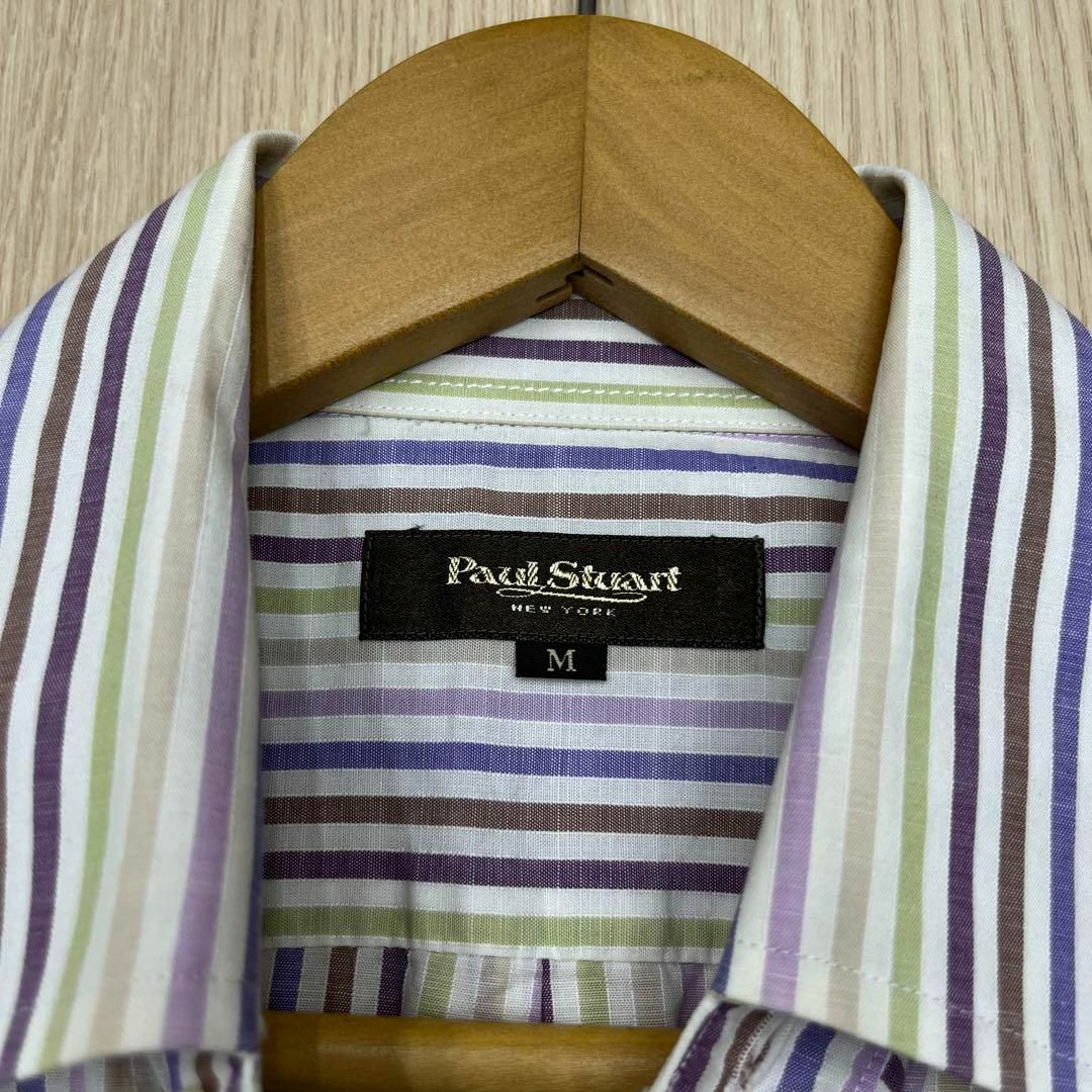 Paul Stuart - PaulStuart メンズ 半袖 ストライプ シャツ ボタンダウンの通販 by aya｜ポールスチュアートならラクマ