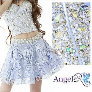 エンジェルアール(AngelR)のAngel R  エンジェルアール ツーピース ドレス ビジュー ブルー 水色(ミニドレス)